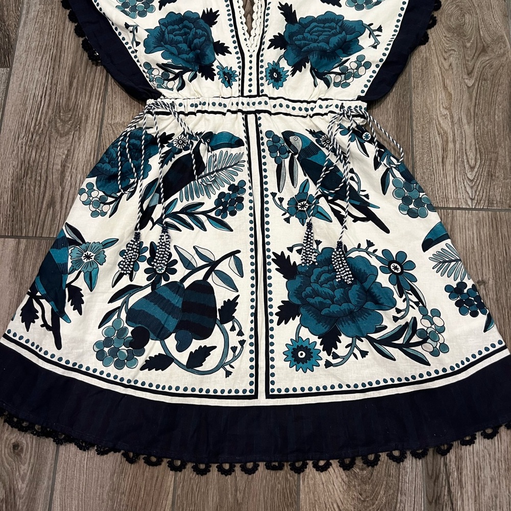 FARM Rio Blue and White Floral Mini Dress - Picture 6 of 16